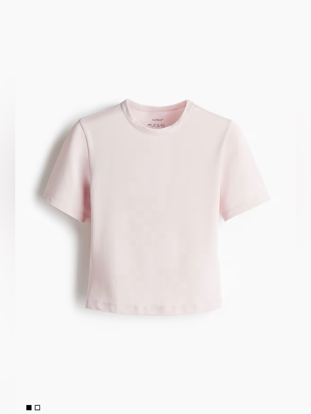 H&M pink drymove crop top size M
